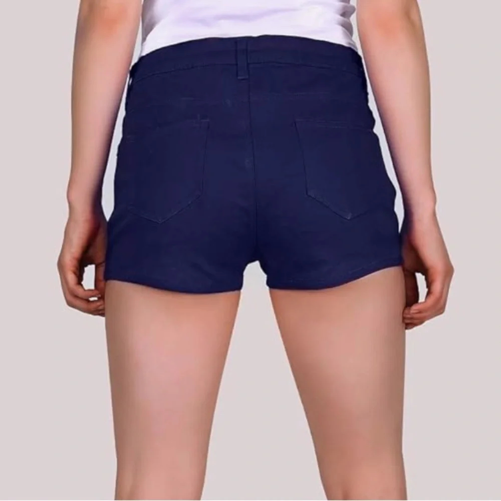HDE Denim Booty Shorts - Navy
